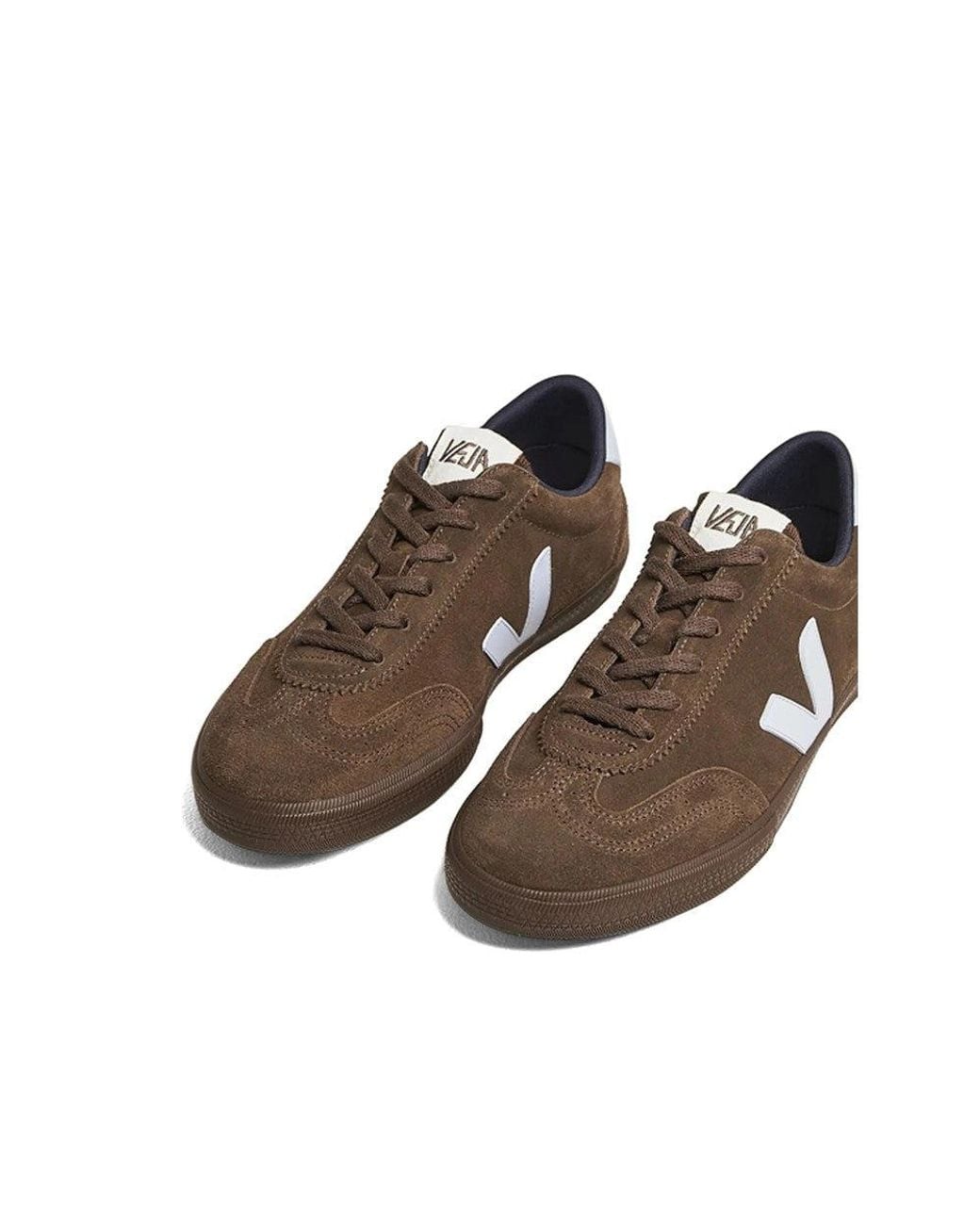 Veja Brown Logo Volley Sneakers for men