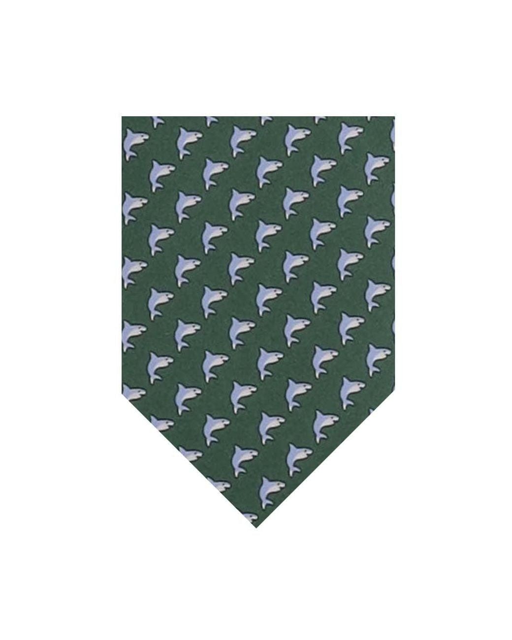 Ferragamo Green Animal Print Tie for men