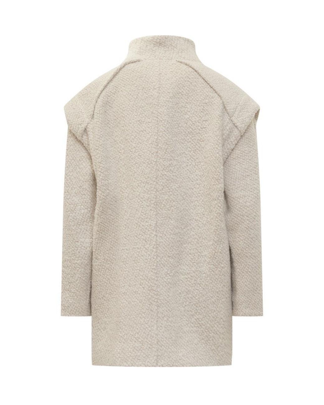 IRO White Mock Collar Trench Coat