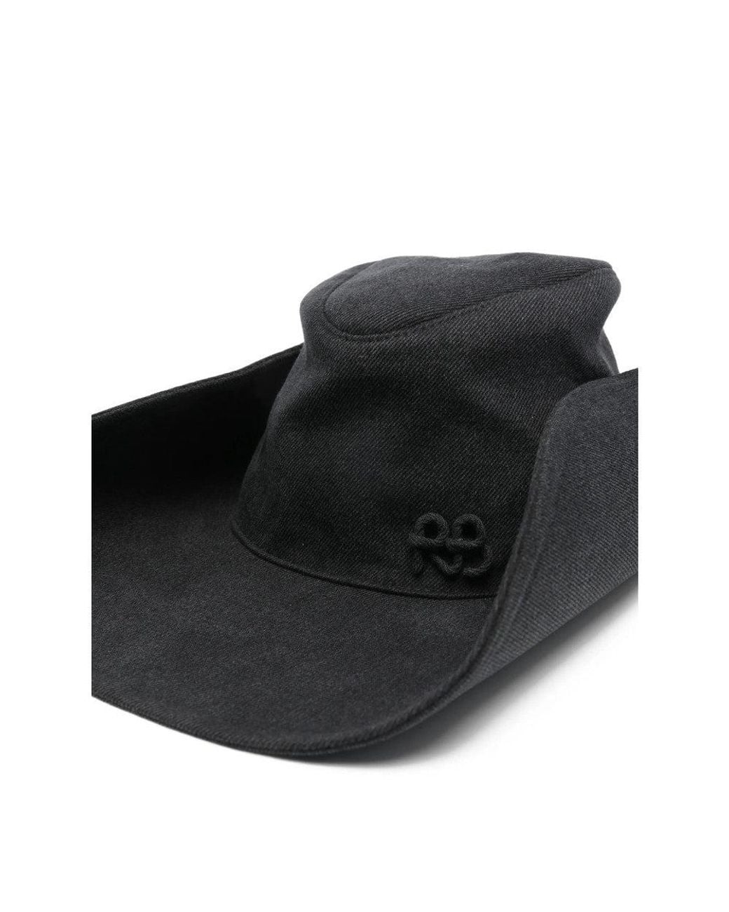 Ruslan Baginskiy Black Denim Logo Gentlemen Hat