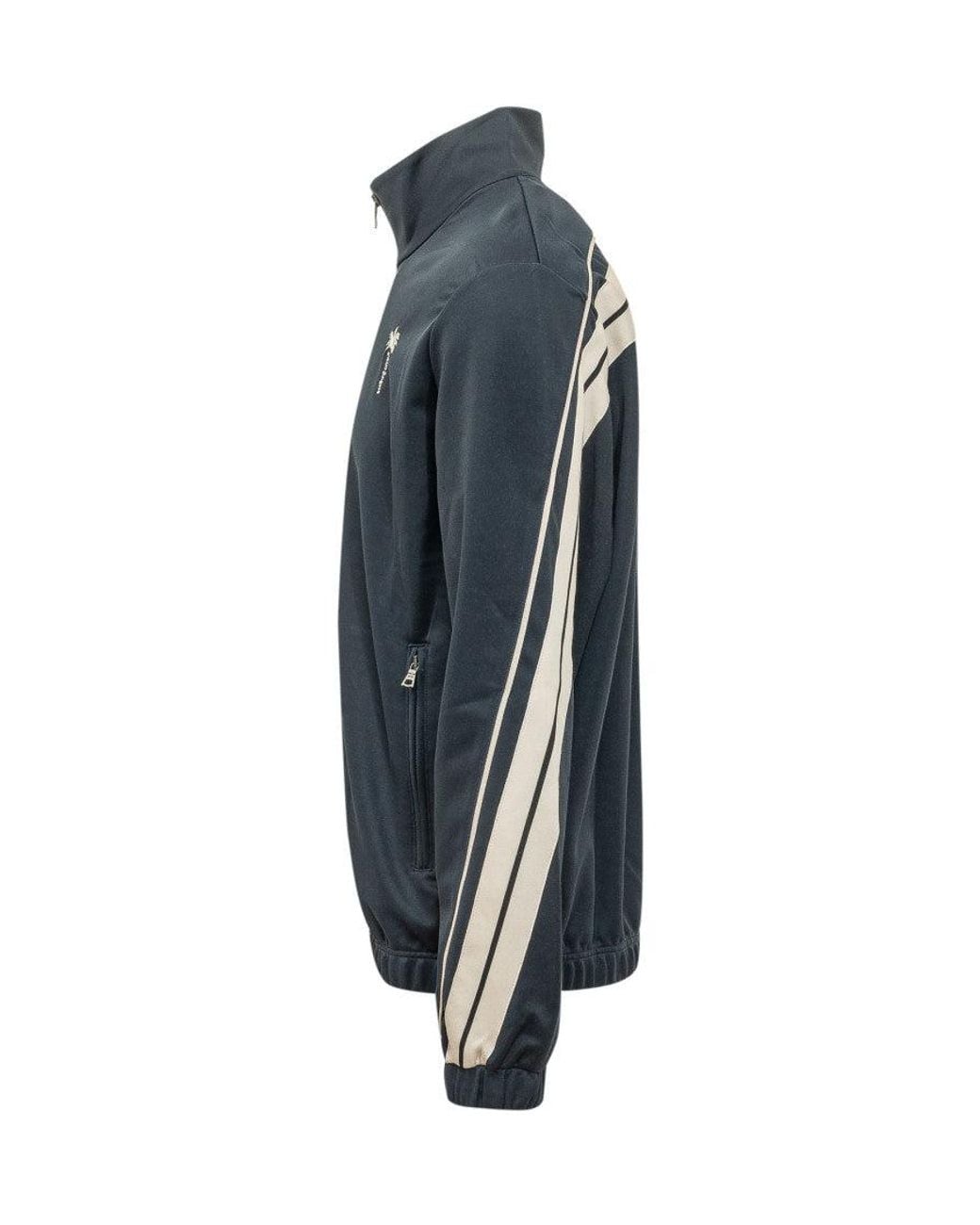 Palm Angels Blue Striped Track Jacket for men