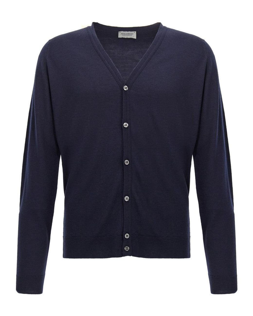 John Smedley Blue Petworth Cardigan for men
