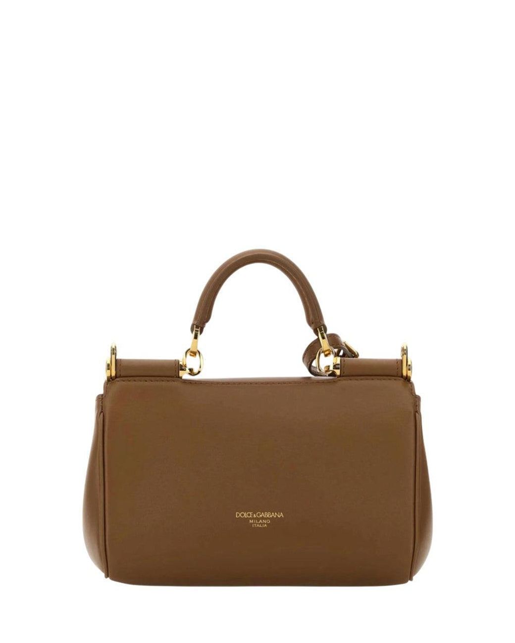 Dolce & Gabbana Brown Sicily Mini Satchel