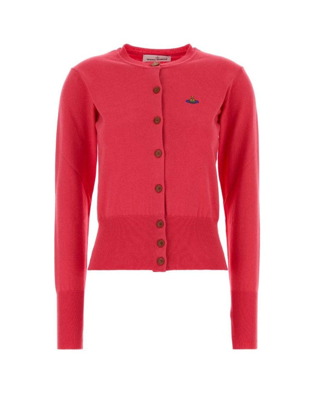 Vivienne Westwood Red Round Neck Cardigan