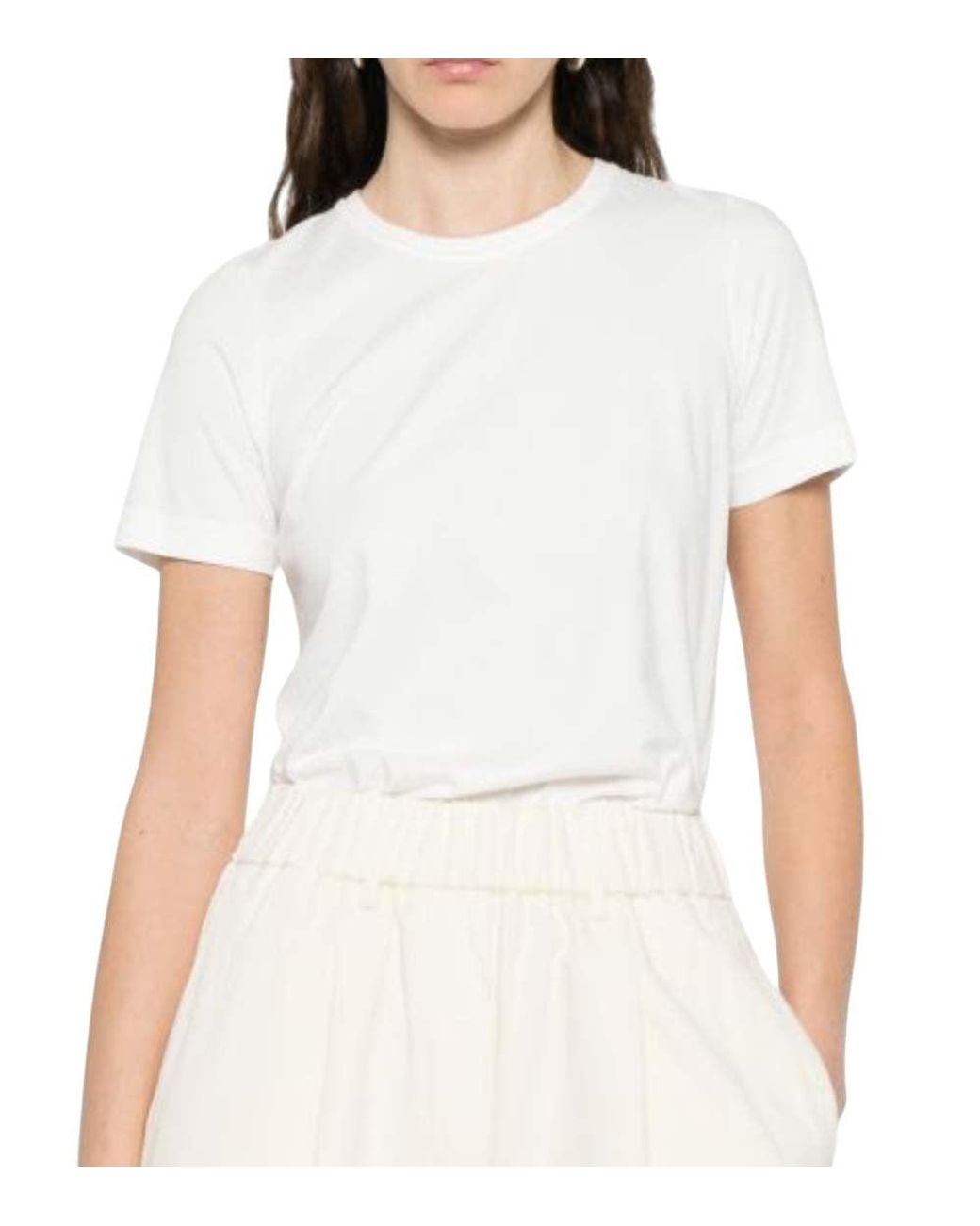 Forte_forte White Round Neck T-Shirt