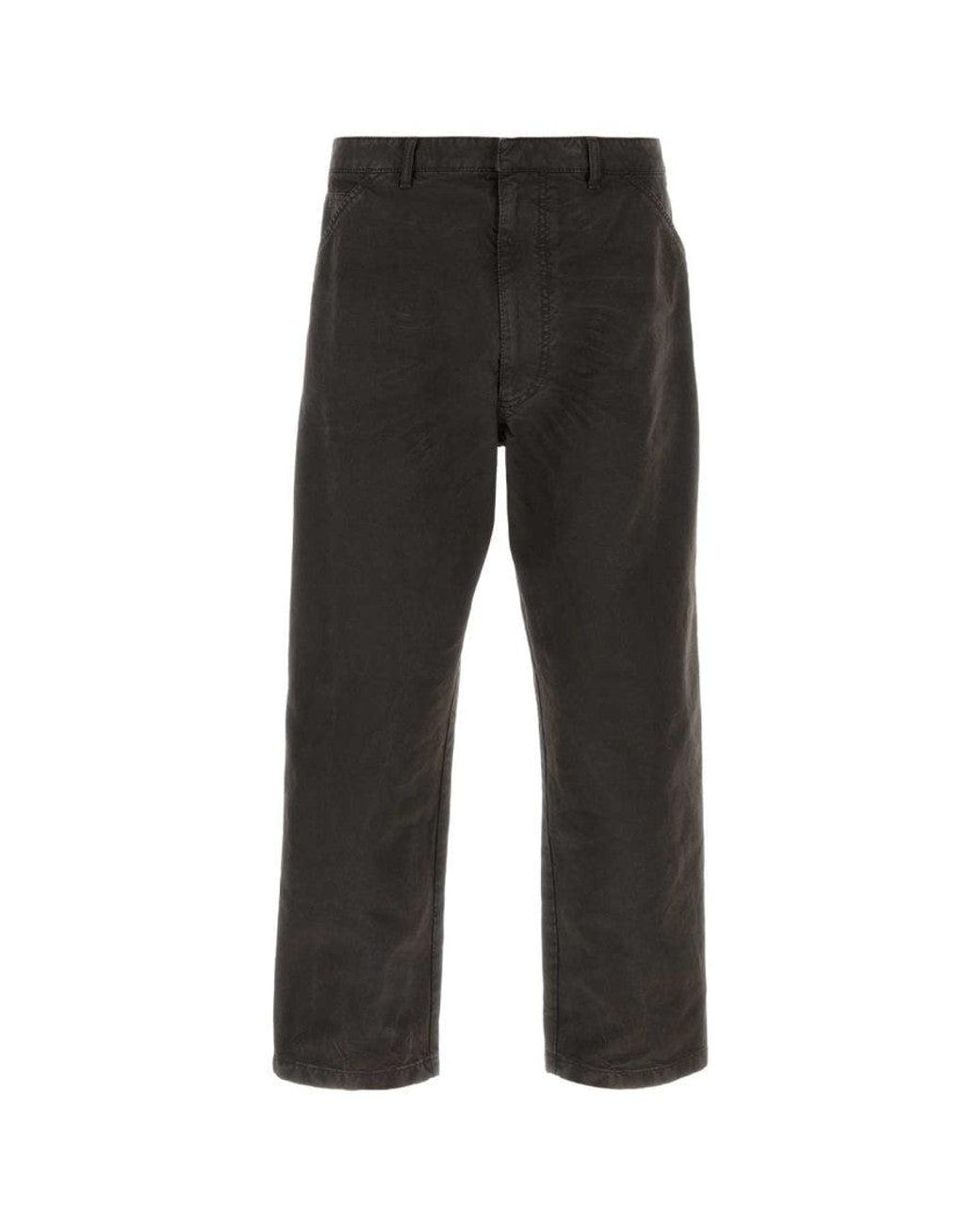 Prada Black Slate Cotton Wide-Leg Pant for men