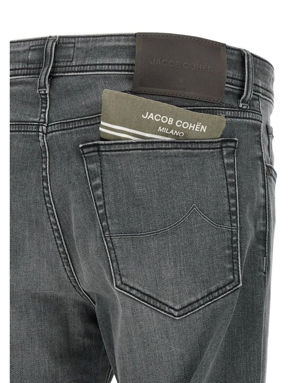 Jacob Cohen Gray Slim Mid Rise Jeans for men