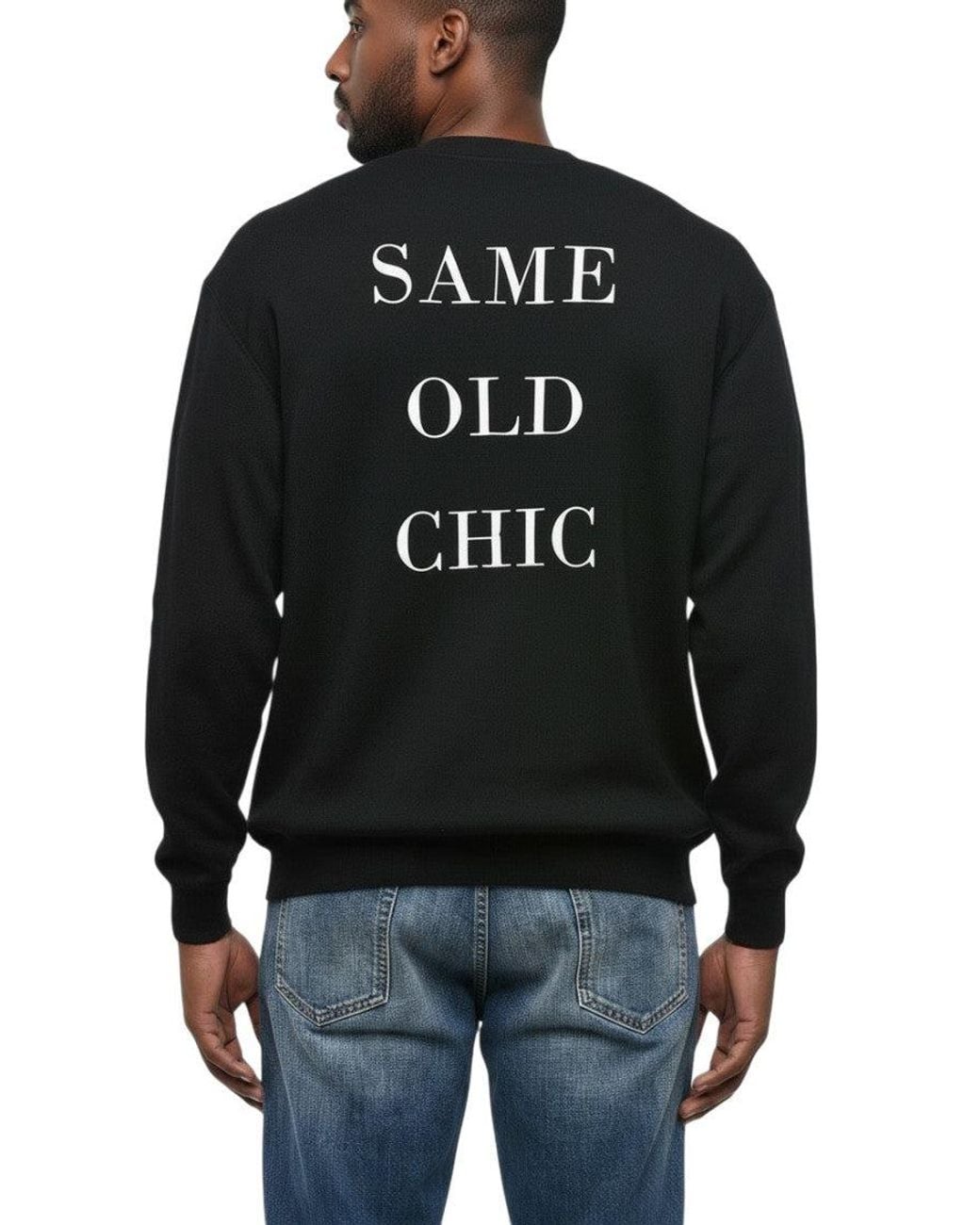 Moschino Black Textured V Neck Cardigan for men
