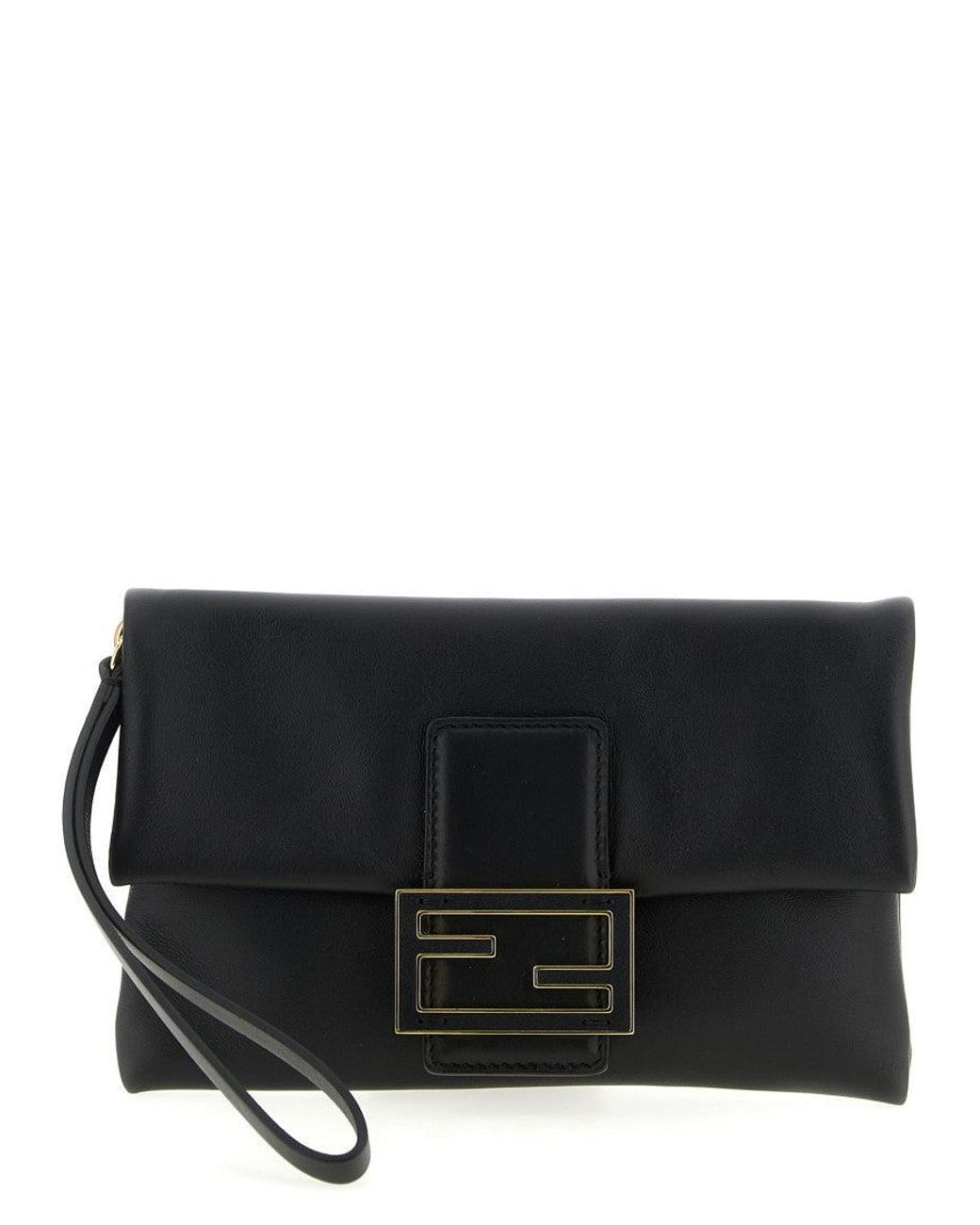 Fendi Black Mamma Baguette Clutch