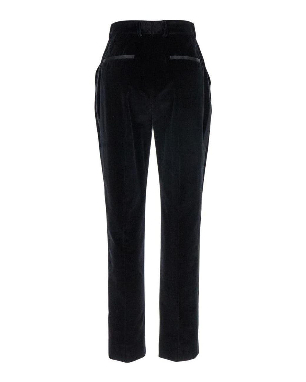 Dolce & Gabbana Black Regular Flat Front Pants