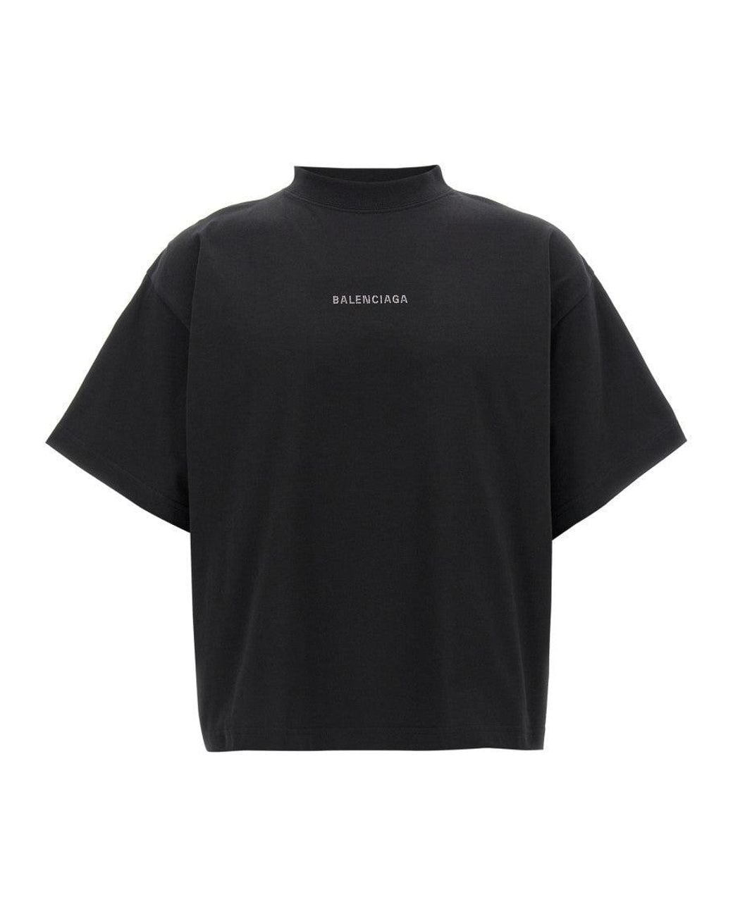 Balenciaga Black Back Strass' T-Shirt