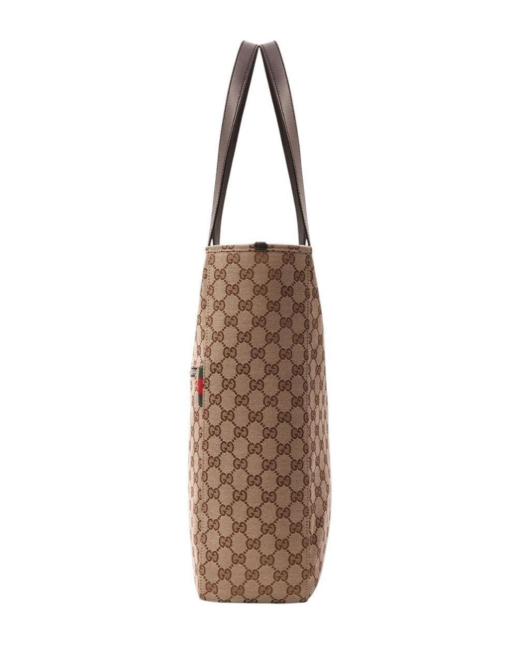 Gucci Brown Gg Logo Medium Tote for men
