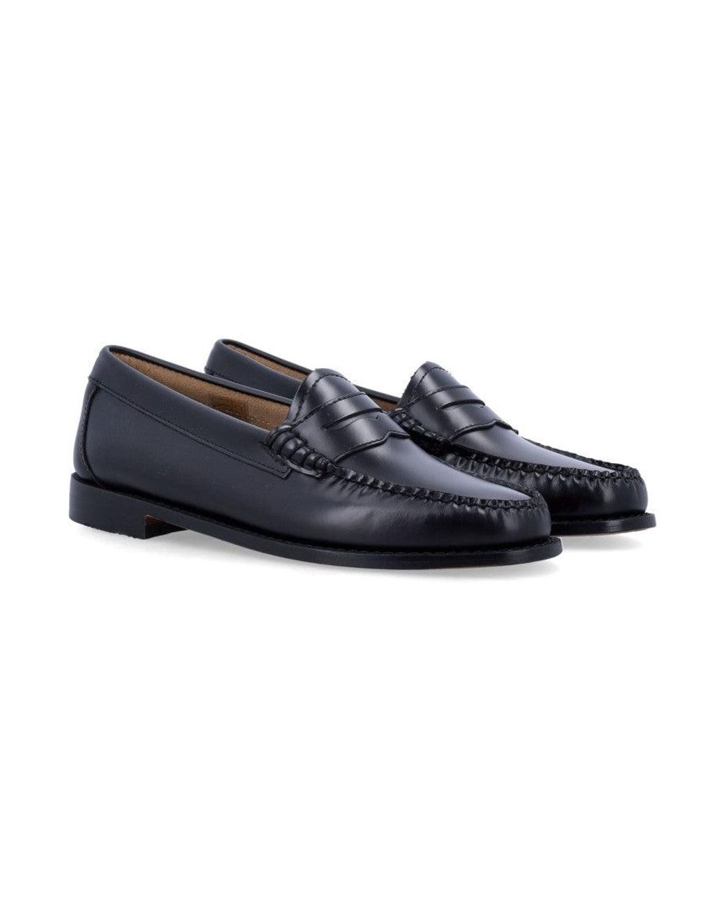 G.H.BASS Blue Leather Loafers