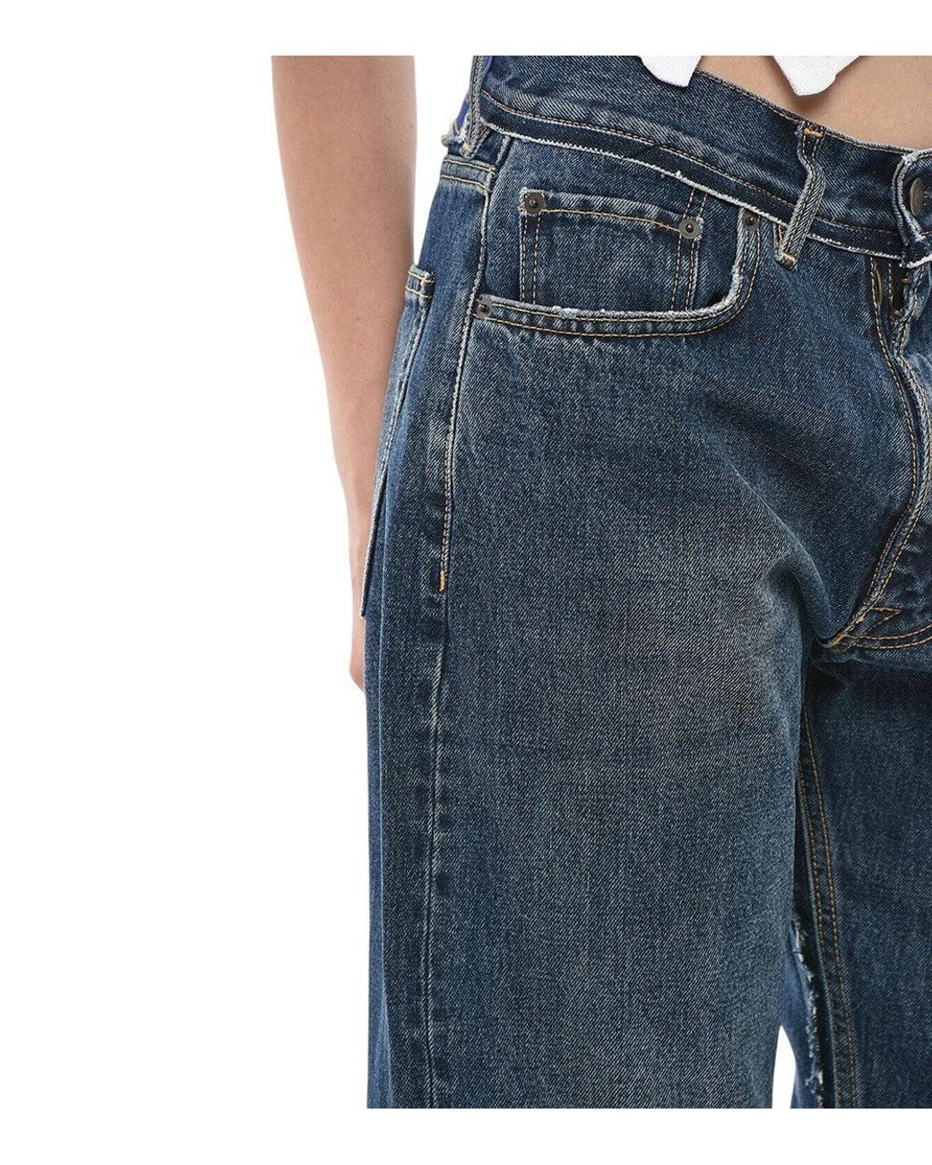 Maison Margiela Blue Regular High Rise Jeans