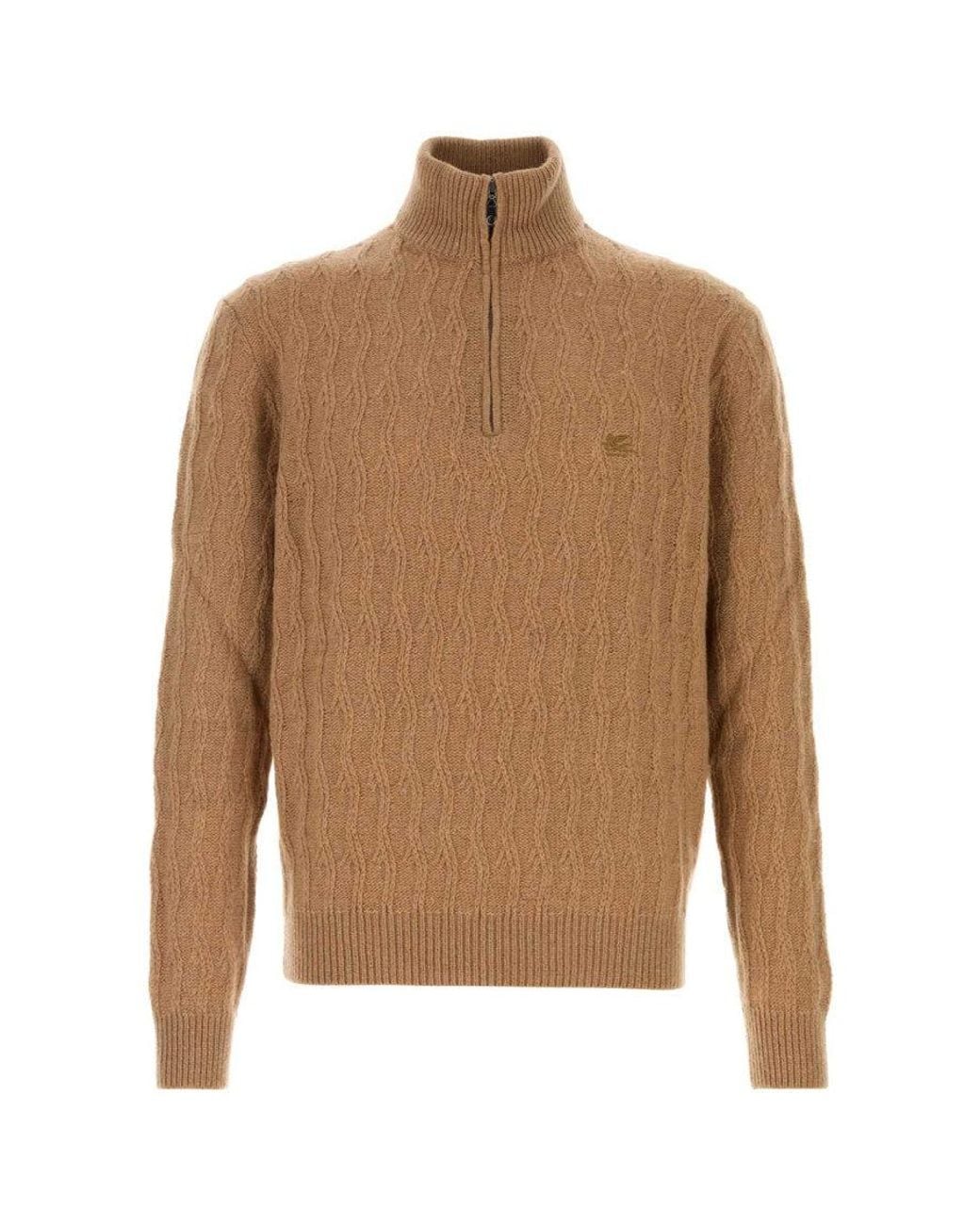 Etro Brown Light Turtle Neck Sweater for men