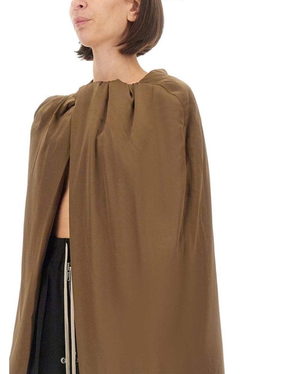 Rick Owens Brown Solid Hood Sweatshirt