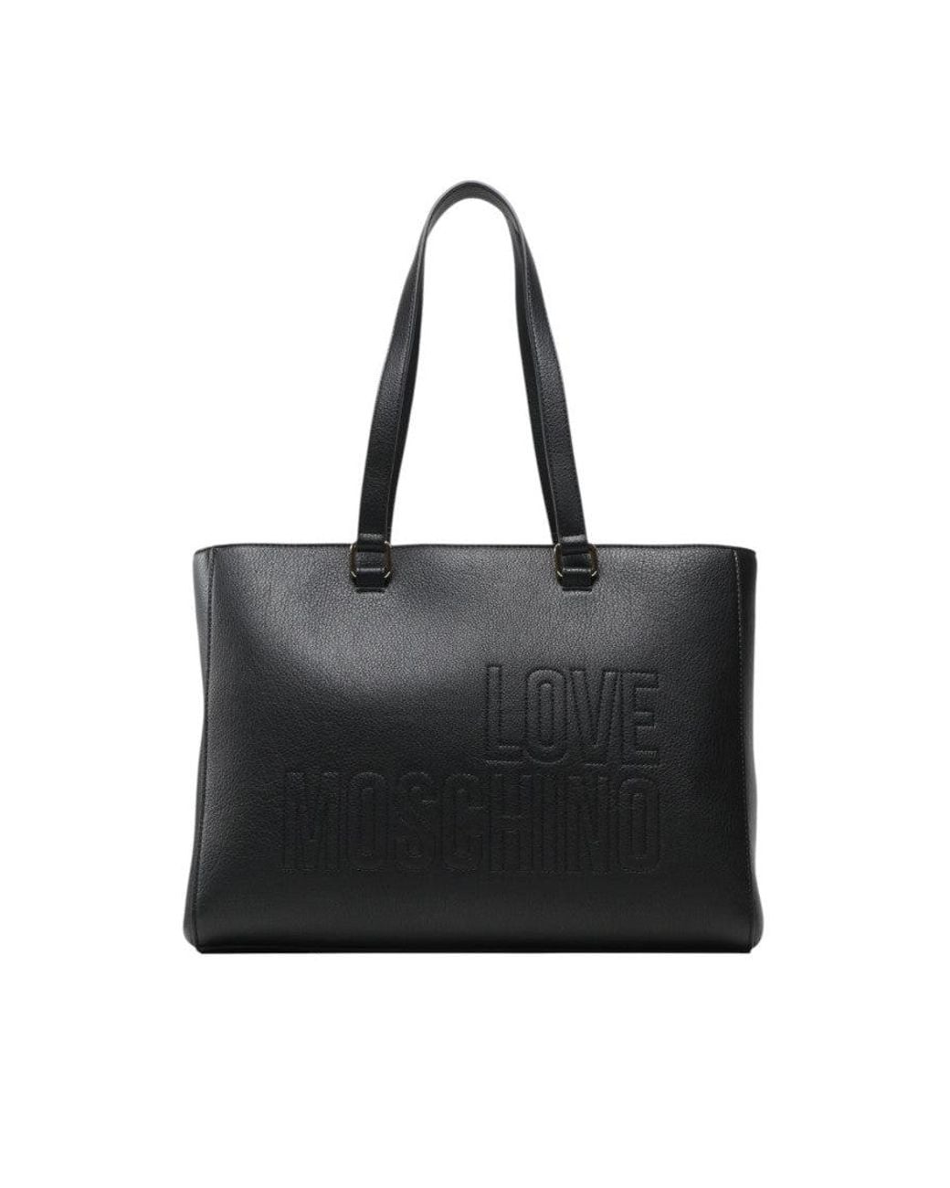 Love Moschino Black Logo Large Tote