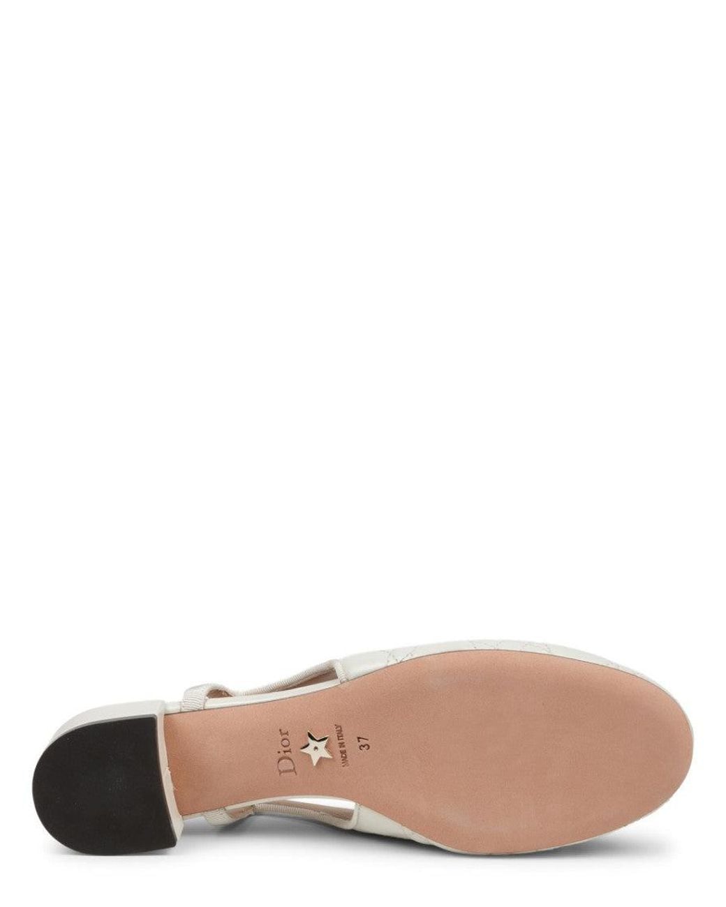 Dior Natural Quilted Ballet Flats