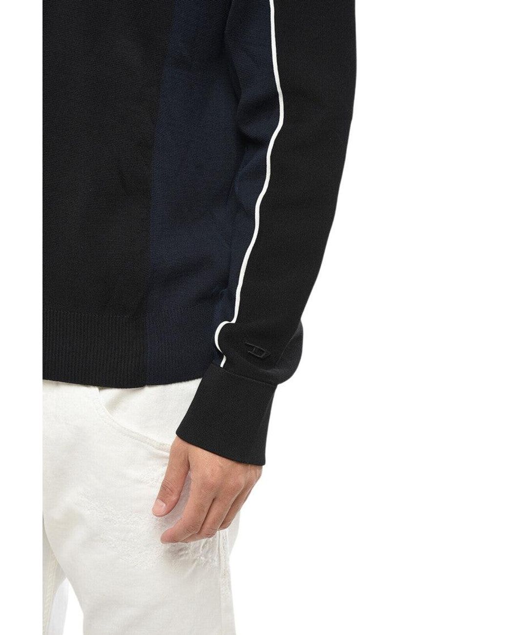 DIESEL Black Crew Neck Sweatshirt for men