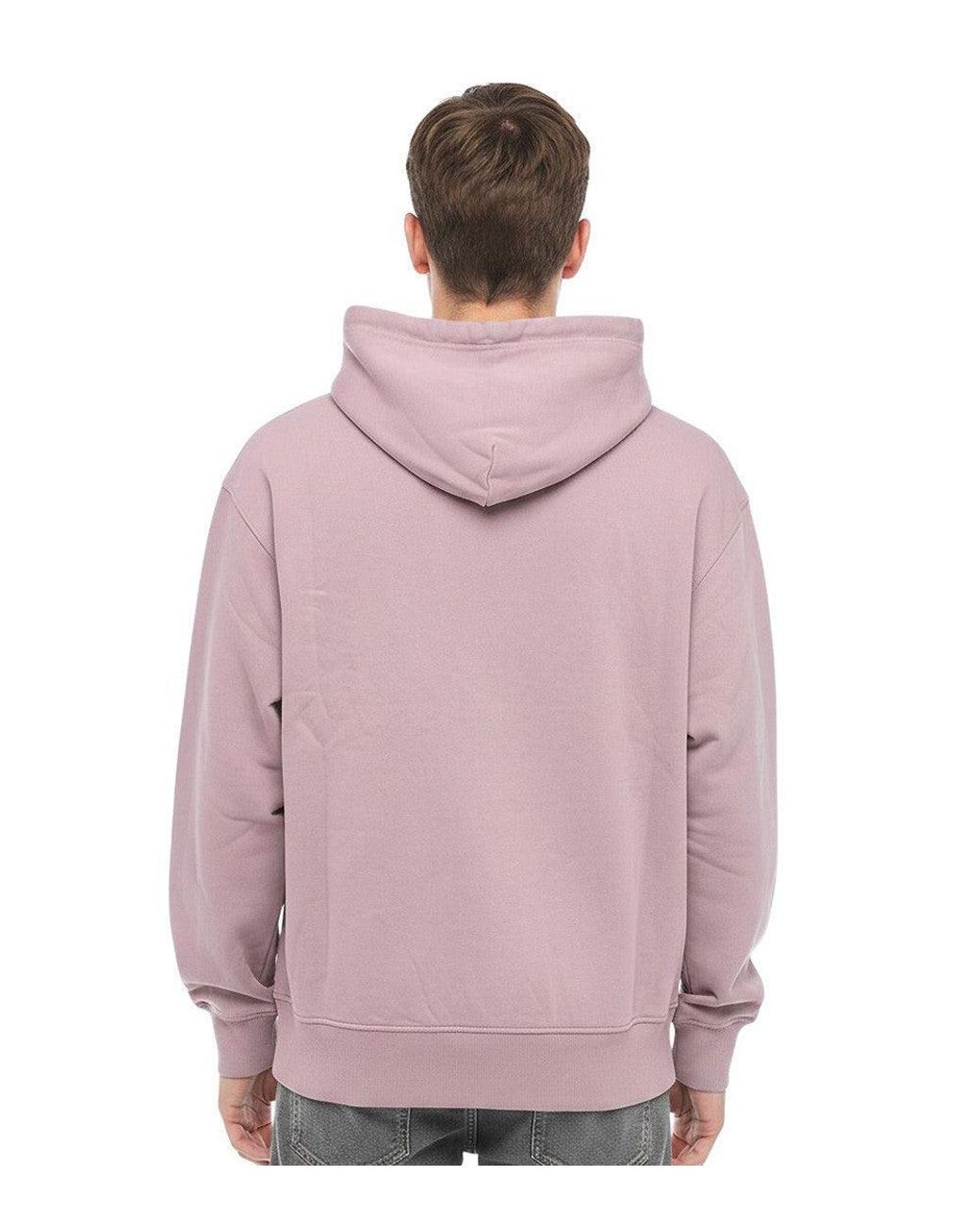 DIESEL Pink Dusty Graphic Hoodie for men