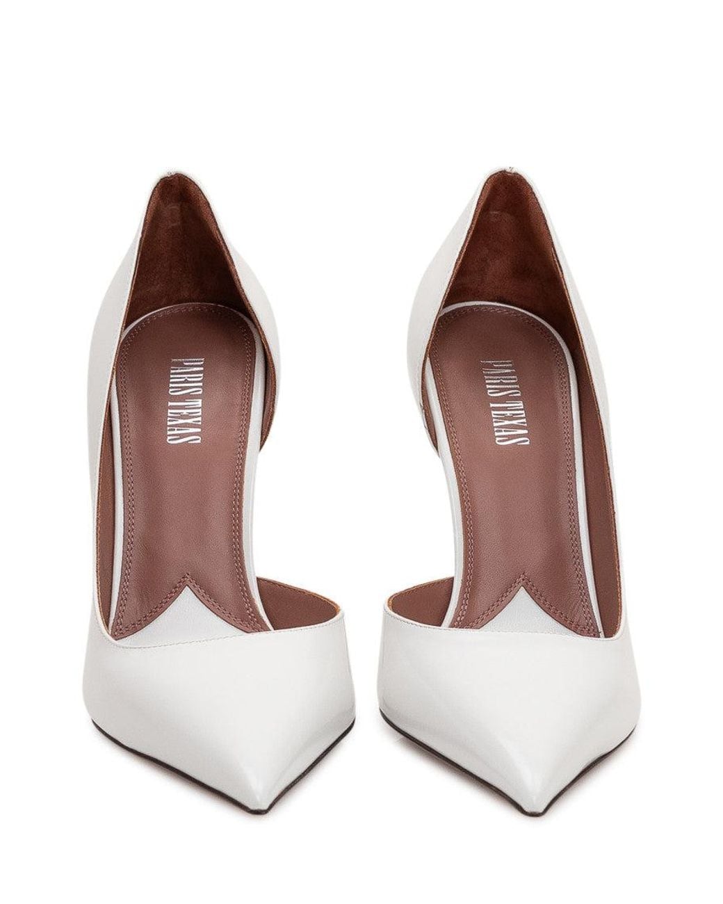 Paris Texas White Leather Pumps