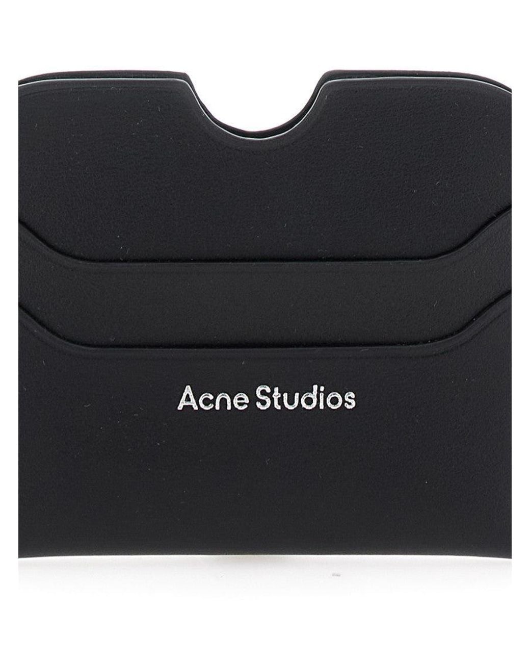 Acne Black Logo Wallet for men