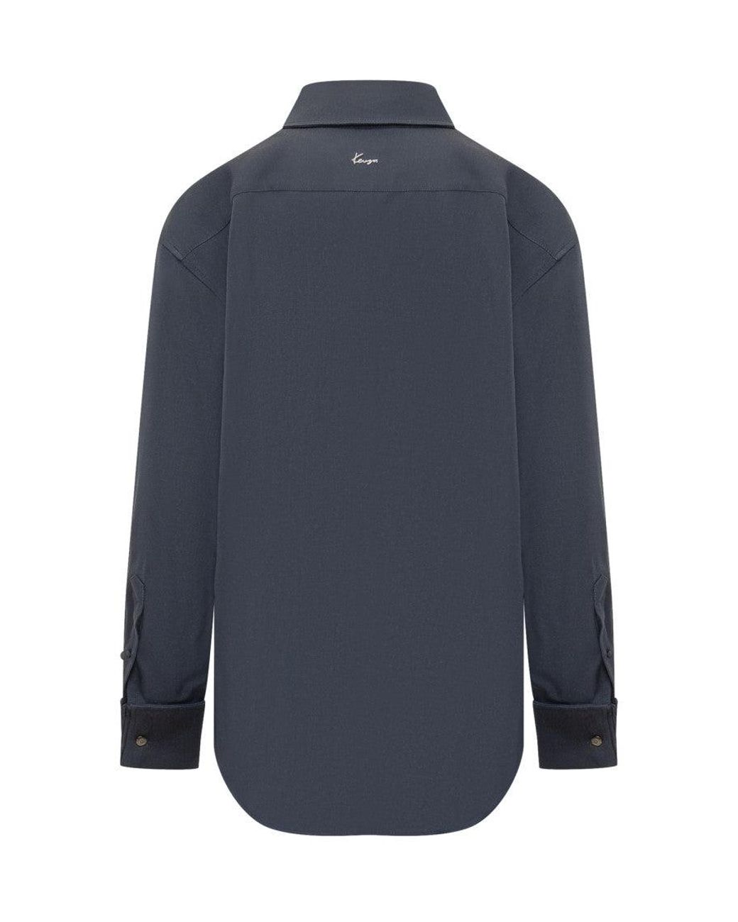 KENZO Blue Regular Solid Shirt