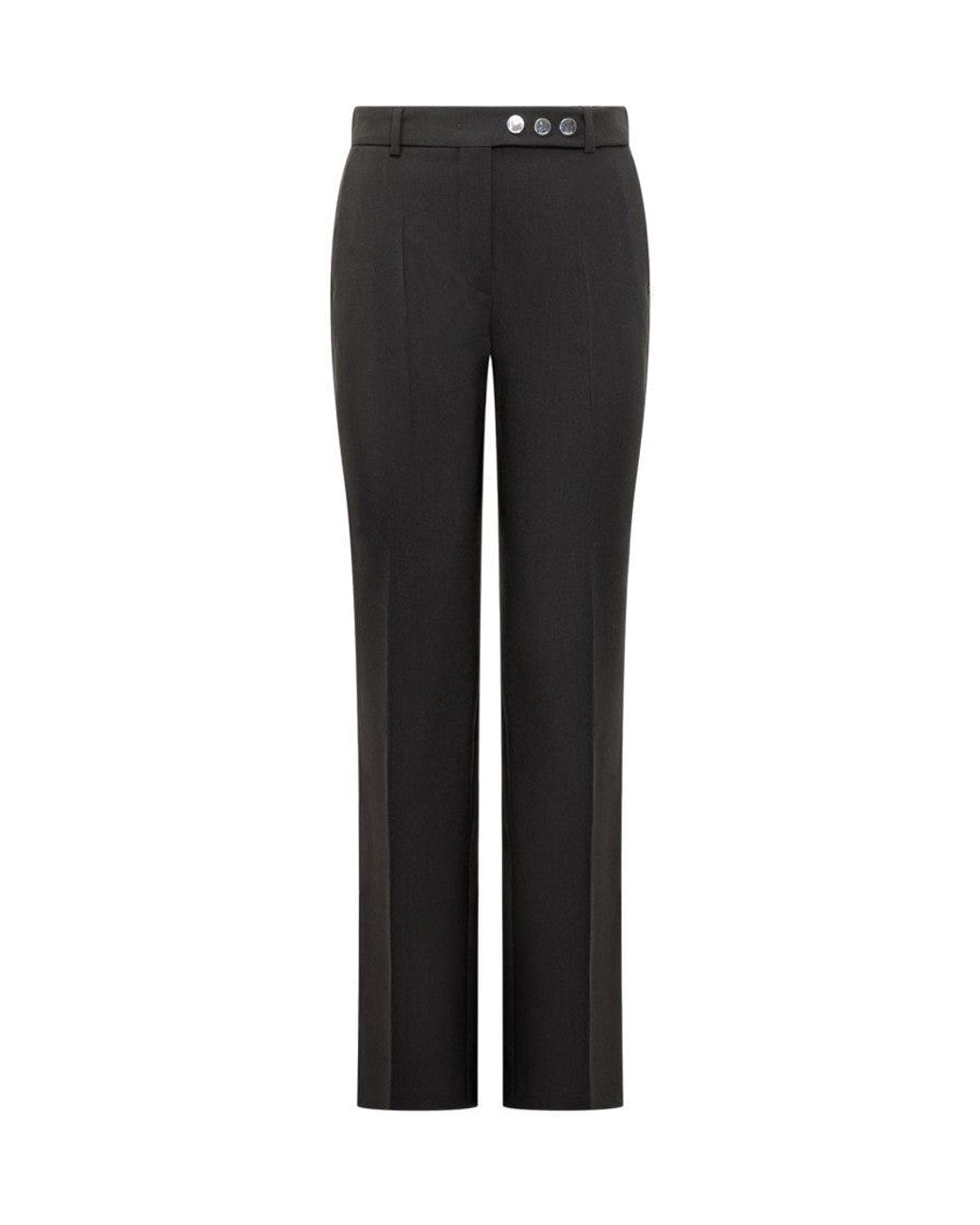 Sportmax Black Straight Flat Front Pants