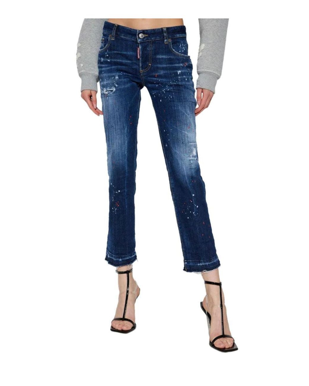 DSquared² Blue Straight Flat Front Pant