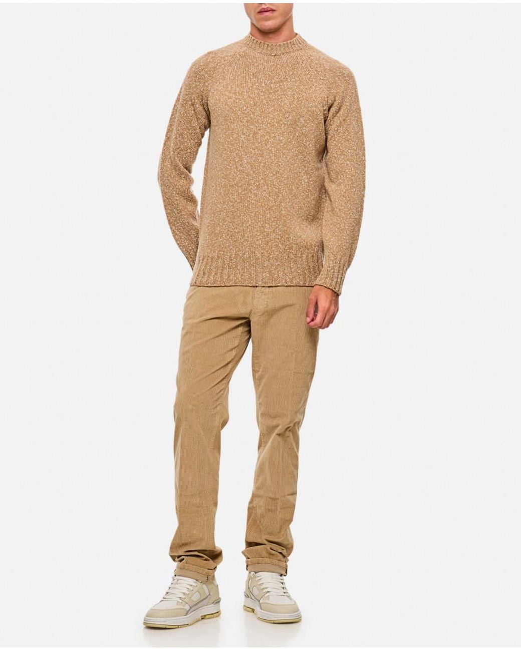 Drumohr Natural Round Neck Pullover for men