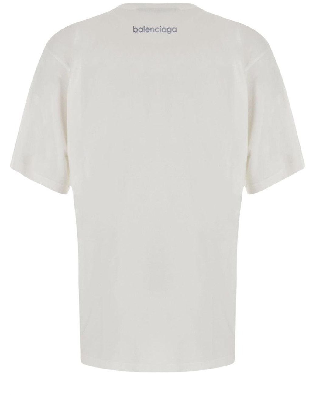 Balenciaga White T-Shirt Bodies Cotton for men