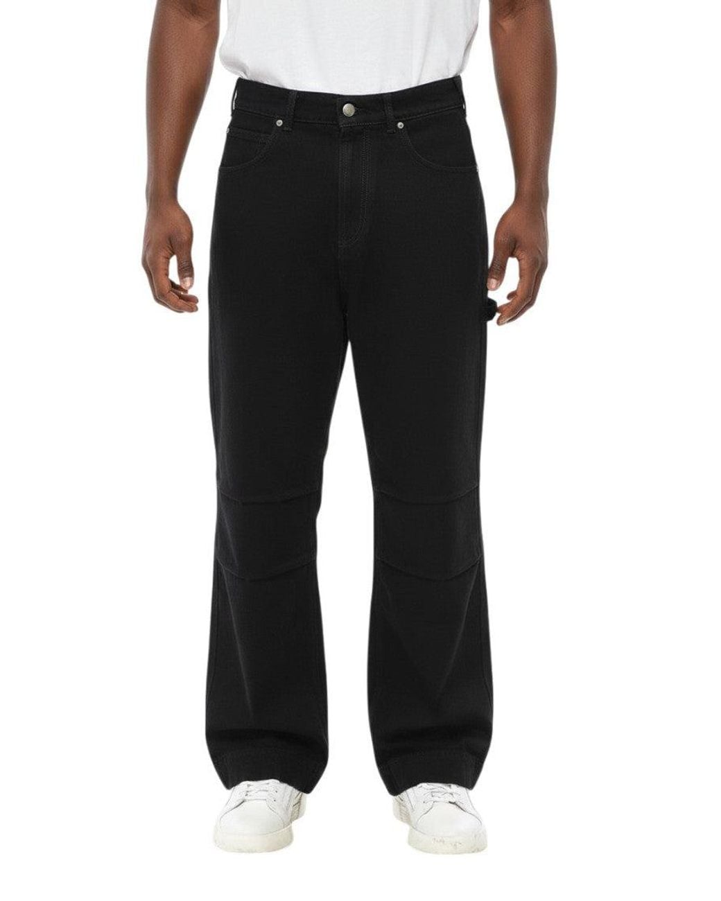 1989 STUDIO Black Relaxed Mid Rise Jeans for men