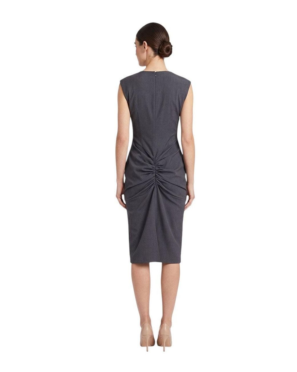 Jacquemus Blue Boat Neck Midi Dress