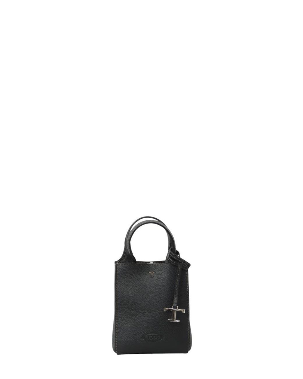 Tod's Black Textured Mini Crossbody Bag