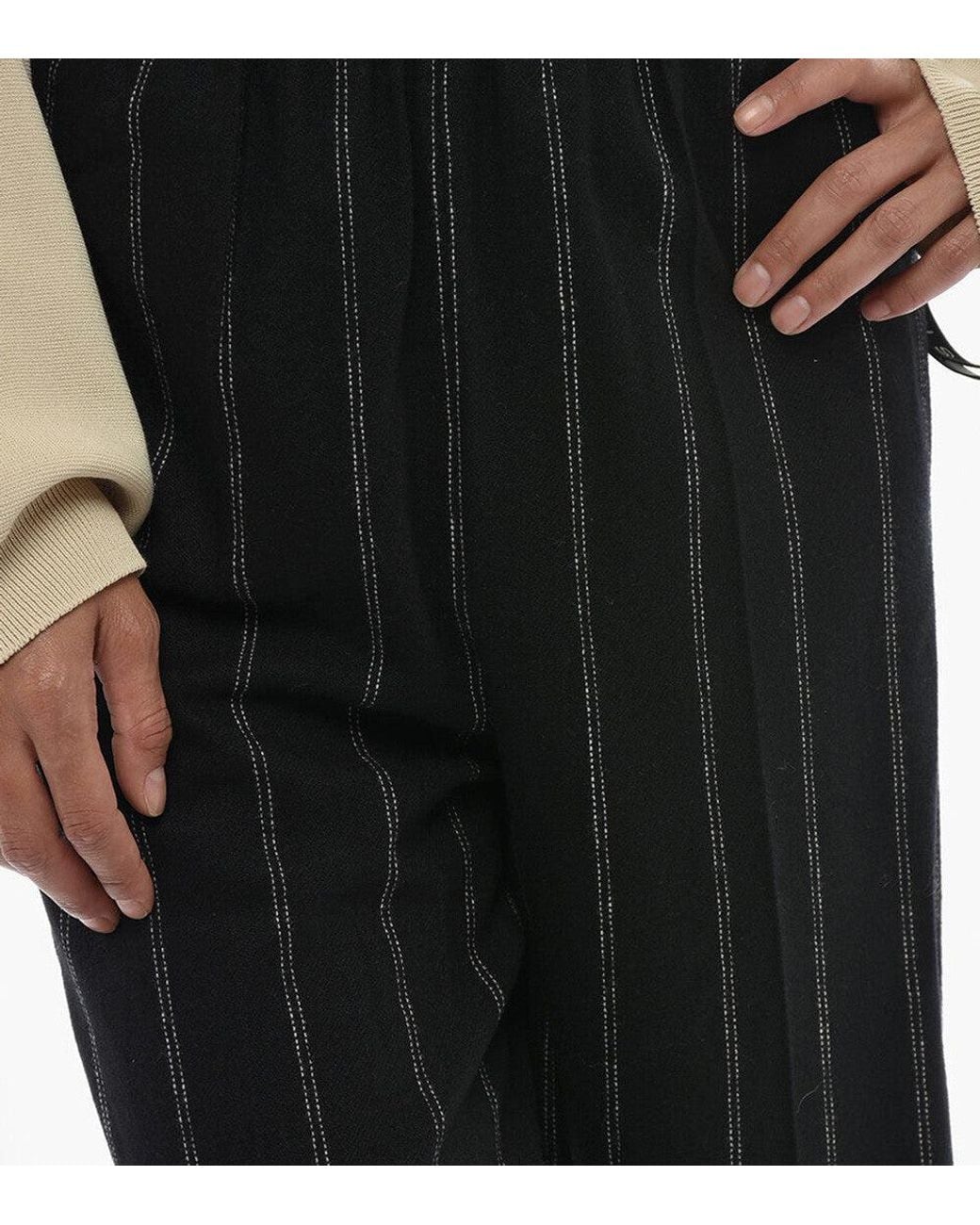 Stella McCartney Black Relaxed Pleated Pants