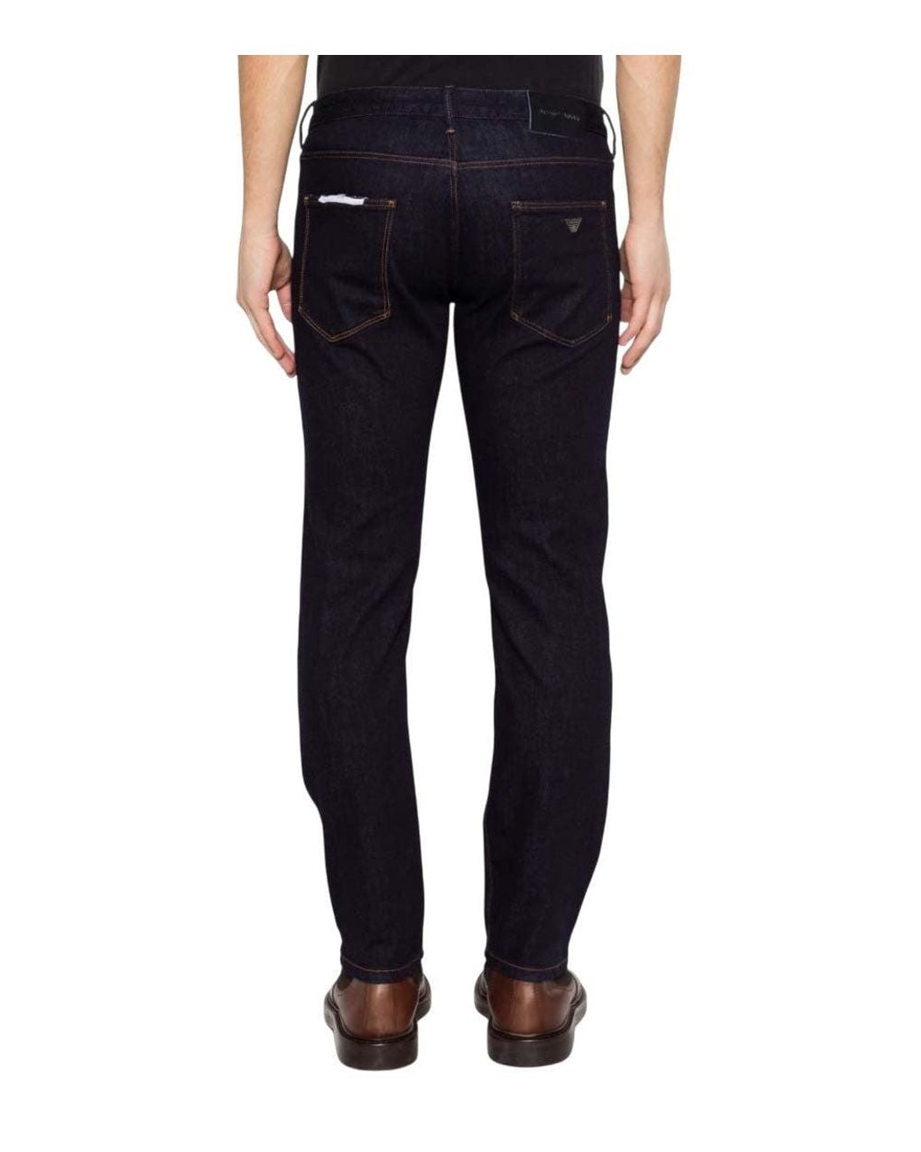 Emporio Armani Blue Slim Mid Rise Jeans for men