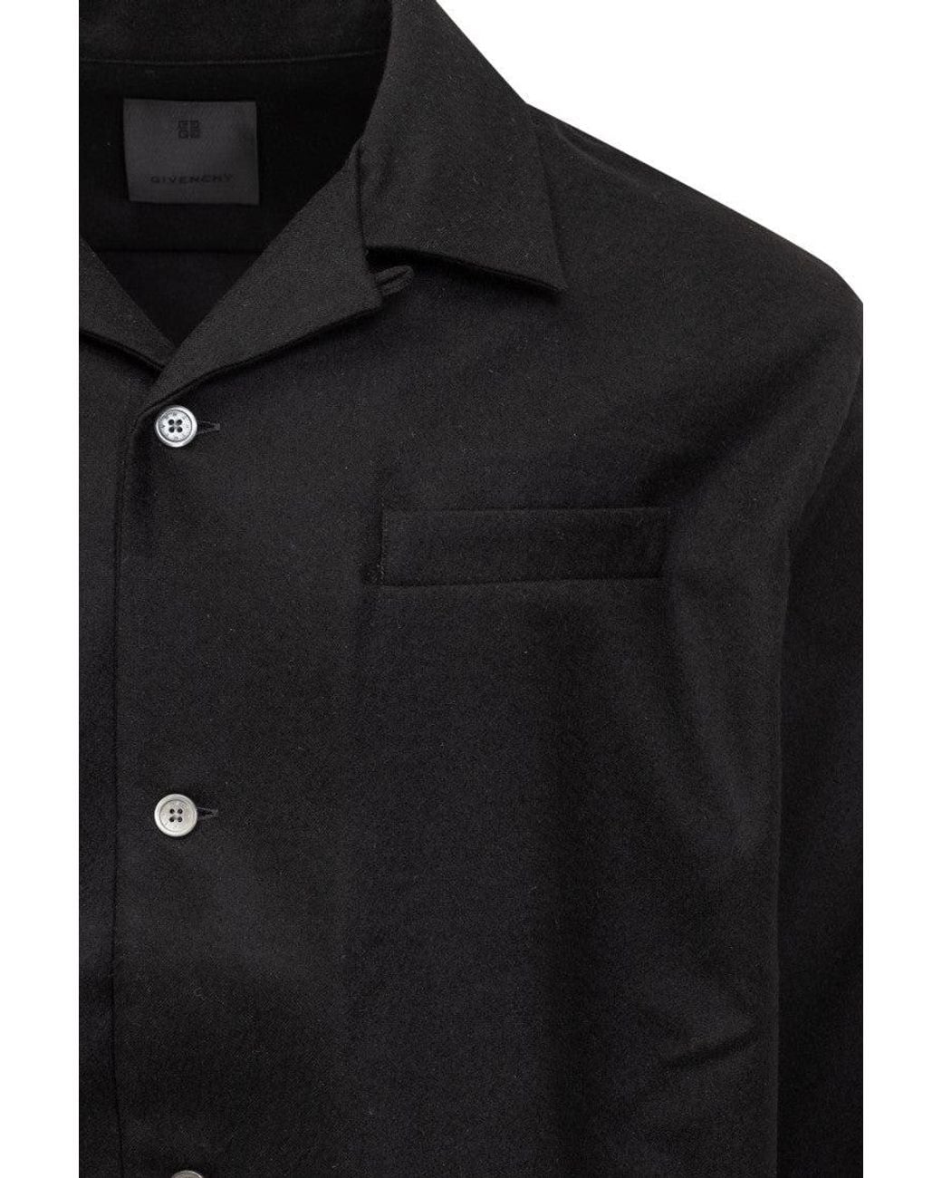 Givenchy Black Regular Solid Shirt for men