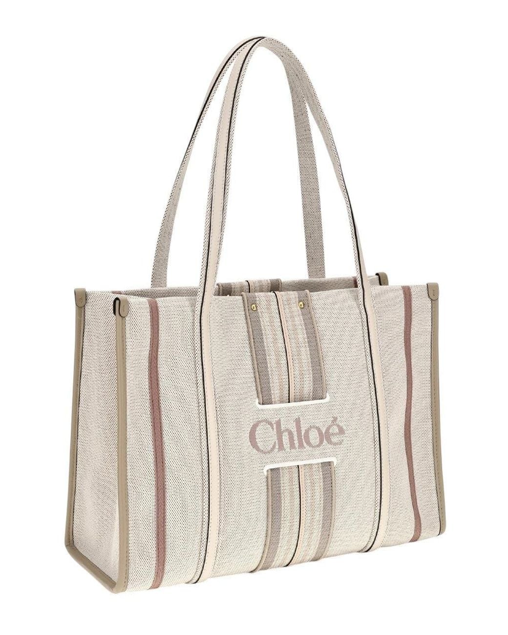 Chloé Natural Woody Loop Tote Tote