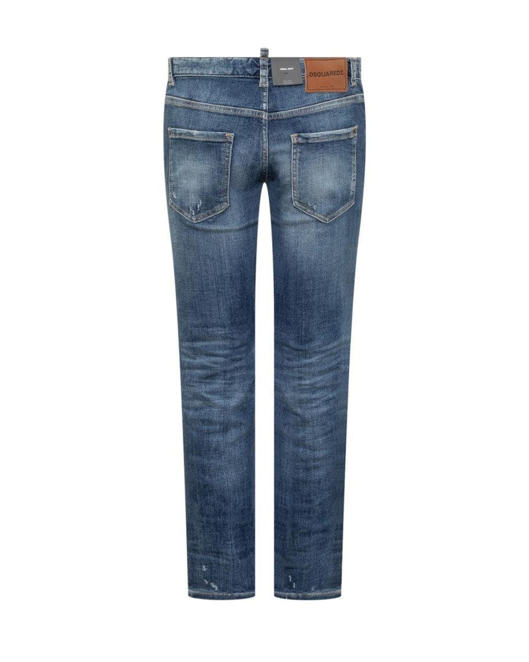 DSquared² Blue Straight Mid Rise Jeans