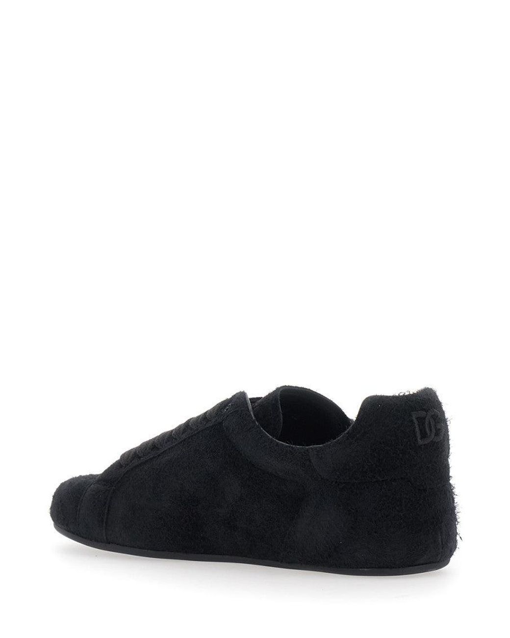 Dolce & Gabbana Black Lace-Up Sneakers for men