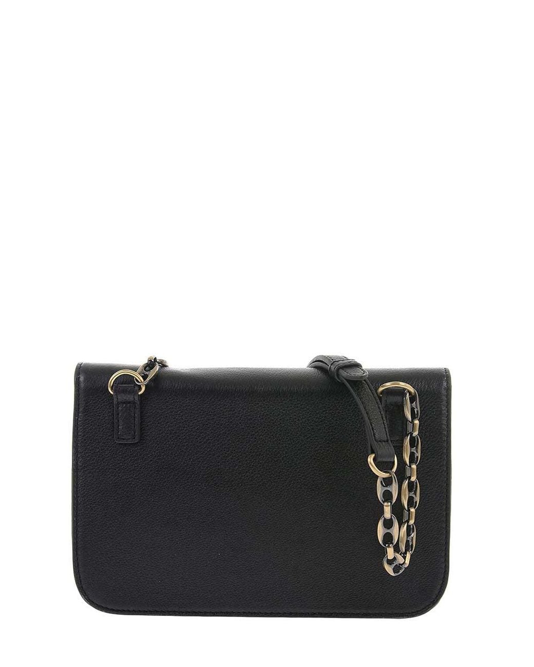 Love Moschino Black Heart-Charm Small Shoulder Bag
