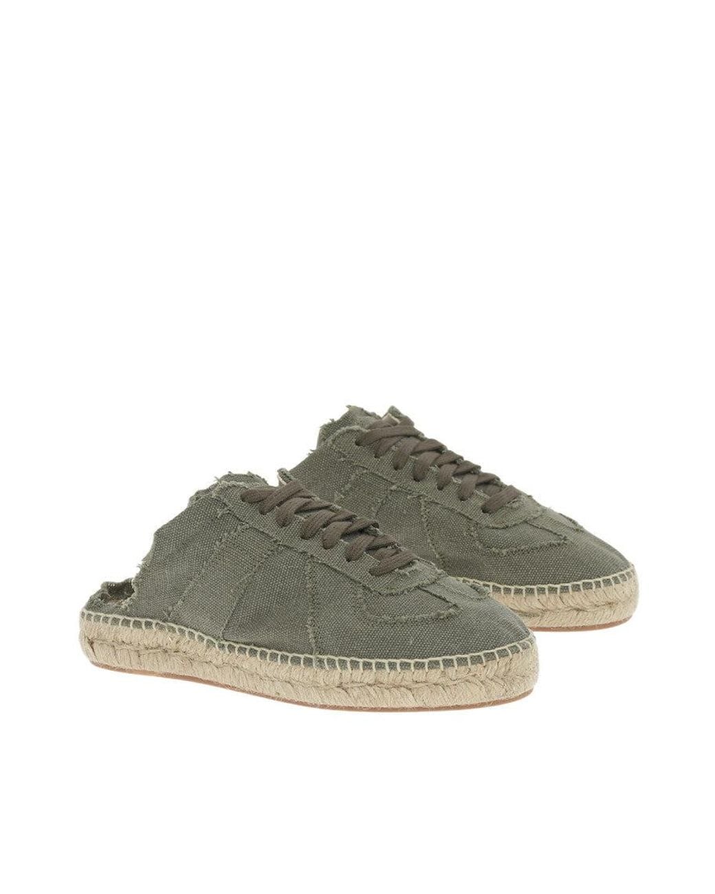 Maison Margiela Green Solid Espadrille Sneakers