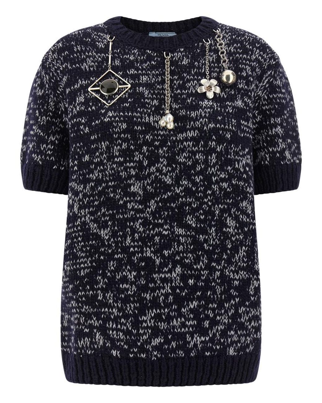 Prada Black Crew Neck Sweater