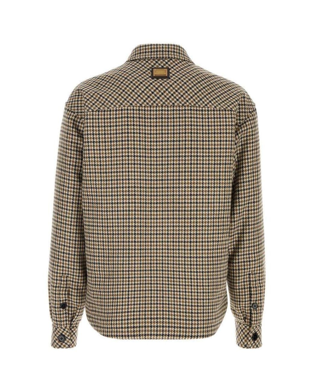 Dolce & Gabbana Gray Houndstooth Jacket for men