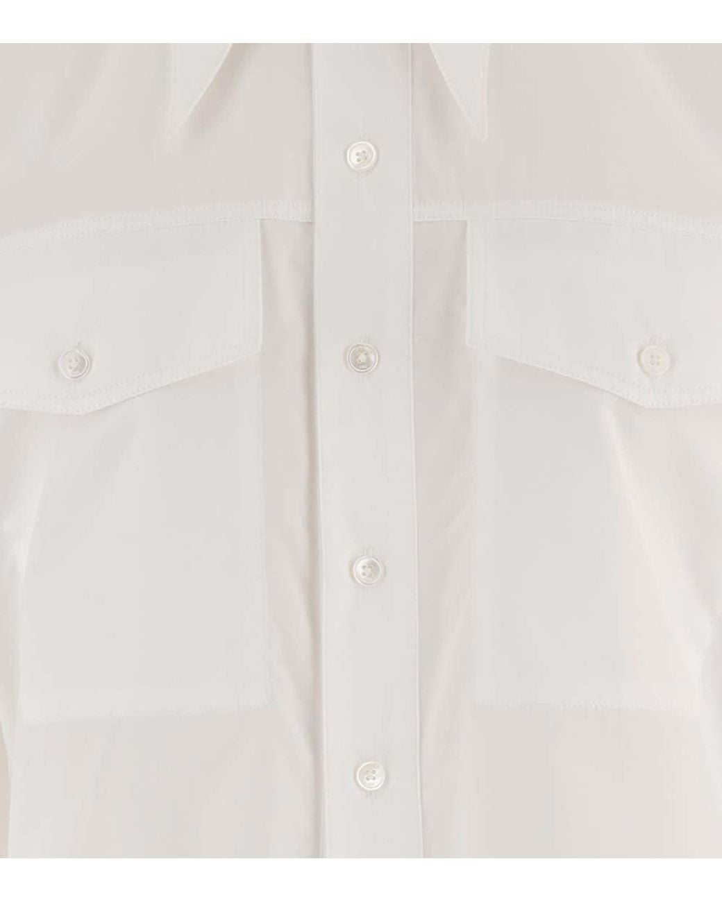 AMI White Oversized Solid Shirt