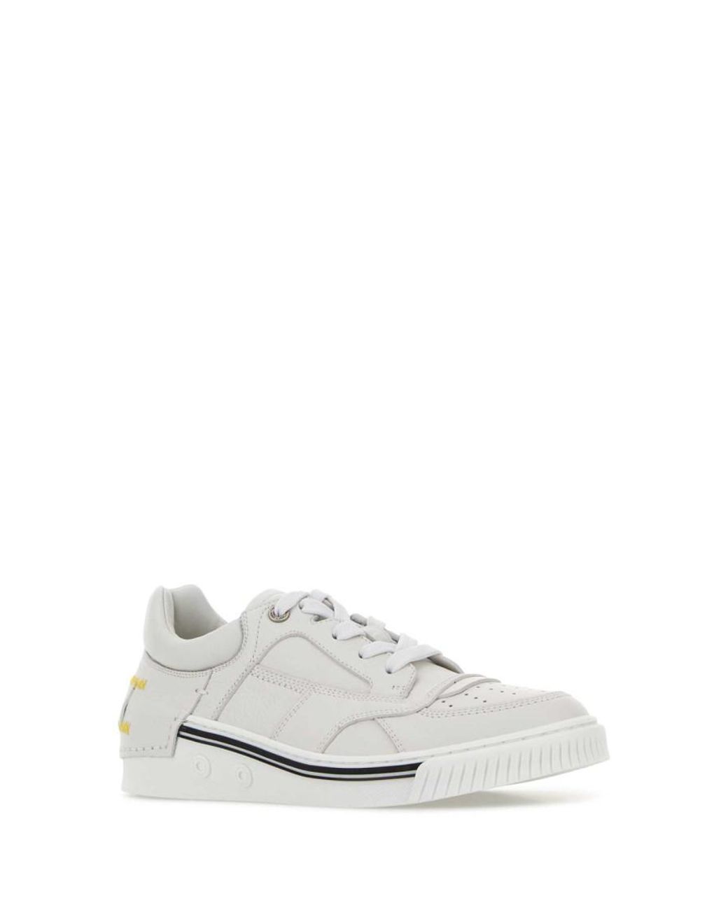 Fendi White Logo Vitello Sneakers