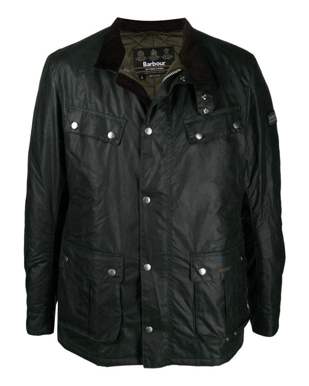 Barbour Gray Dark Duke Wax Jacket for men