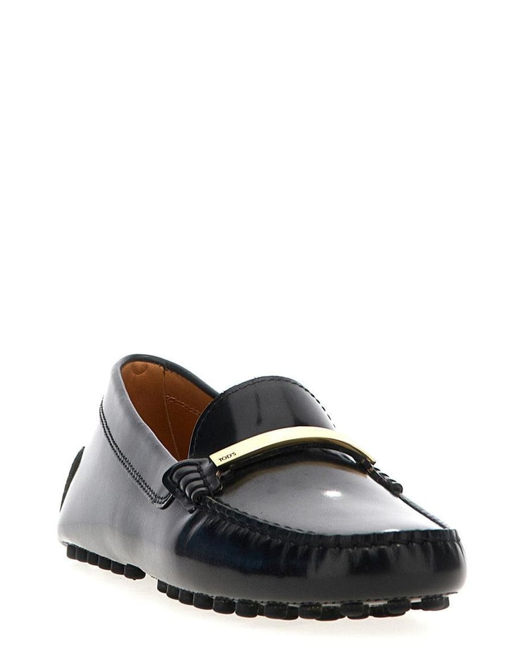 Tod's Black Gommino Slip On Loafers