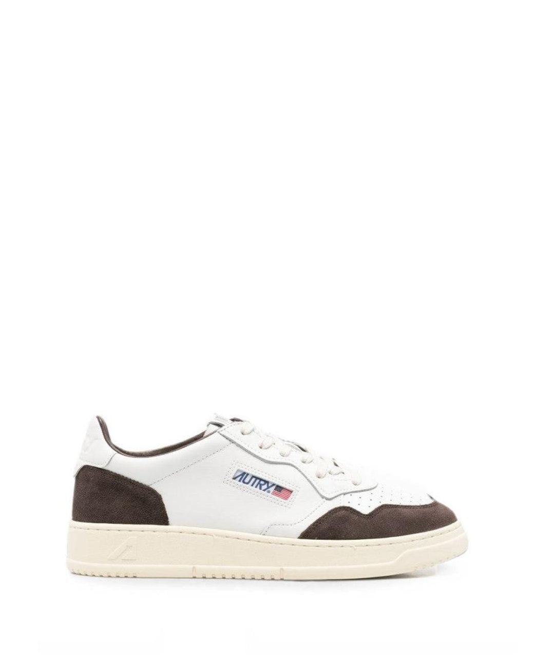 Autry White Medalist Low Leather Sneakers