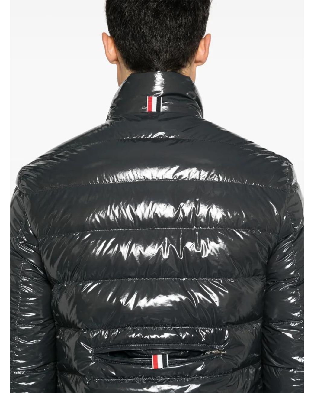 Thom Browne Black Reversible Zip-Up Puffer Jacket for men